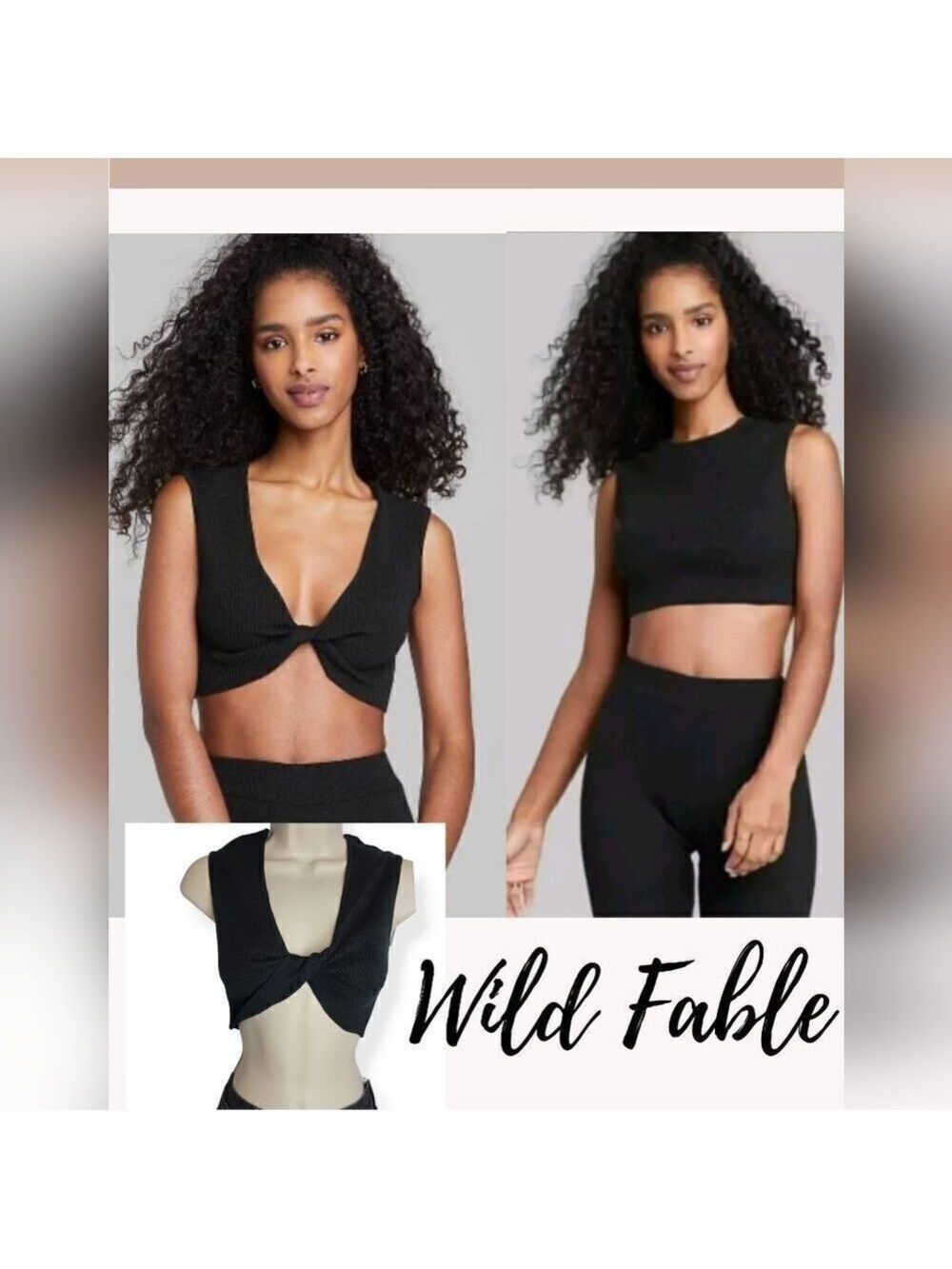 Wild Fable Knit Front twist Crop Top Medium
